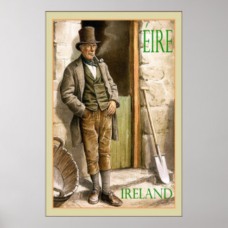 Poster Éire ~ Ireland ~ Viagens vintage