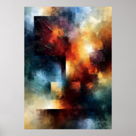 Poster Eixo Luminoso Shibui Texturizado de Inspiração Jap