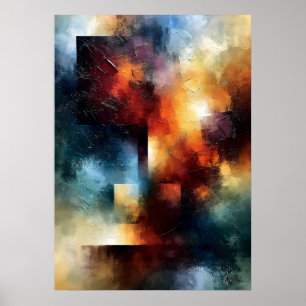 Poster Eixo Luminoso Shibui Texturizado de Inspiração Jap