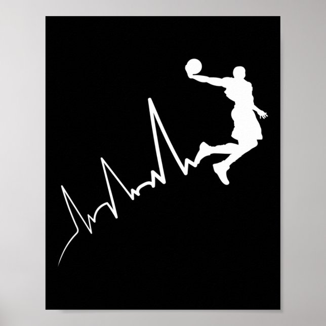 Poster Ekg Frequência Do Jogador De Bysketbyll Dunki (Frente)