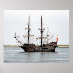 Poster EL alto Galeon do navio