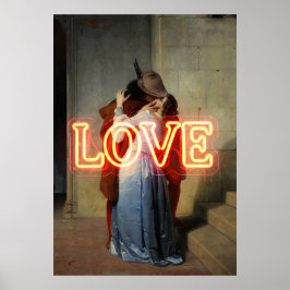 Poster El Bacio Remix – Arte de Parede Neon “LOVE” e Prod