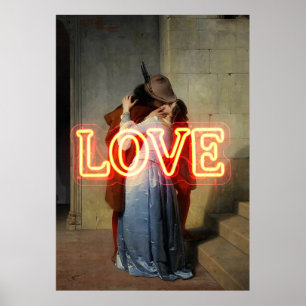Poster El Bacio Remix – Arte de Parede Neon “LOVE” e Prod