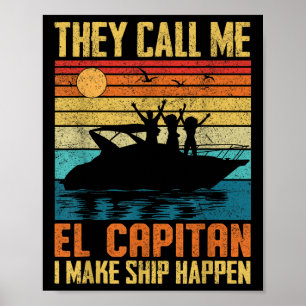 Poster El Capitan Capitão do Pontão Eu Faço o Navio Acont