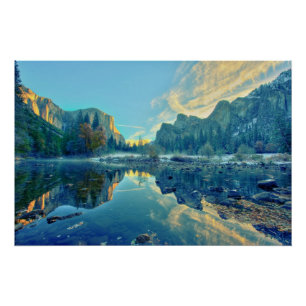 Pôster EL Capitan e reflexão de três irmãos