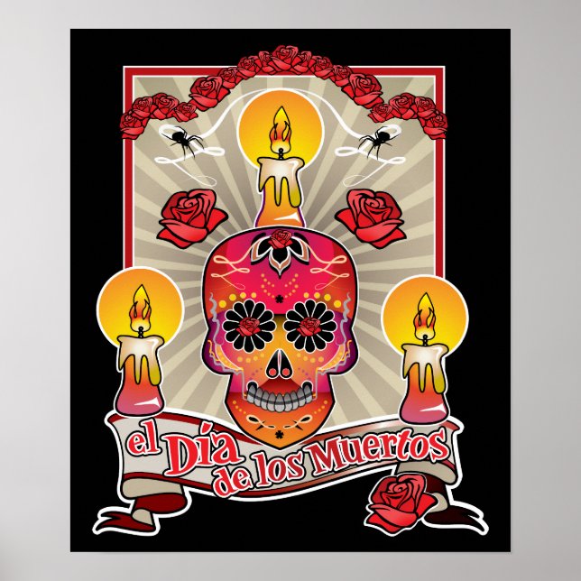 Pôster El Dia De Los Muertos - Dia dos Mortos (Frente)