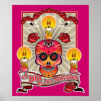Pôster El Dia De Los Muertos - Dia dos Mortos