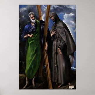 Poster El Greco Christian Jesus Crucifix Painting Print 