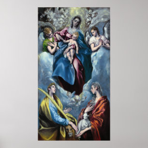 Poster El Greco Madonna e criança com santo Martina e