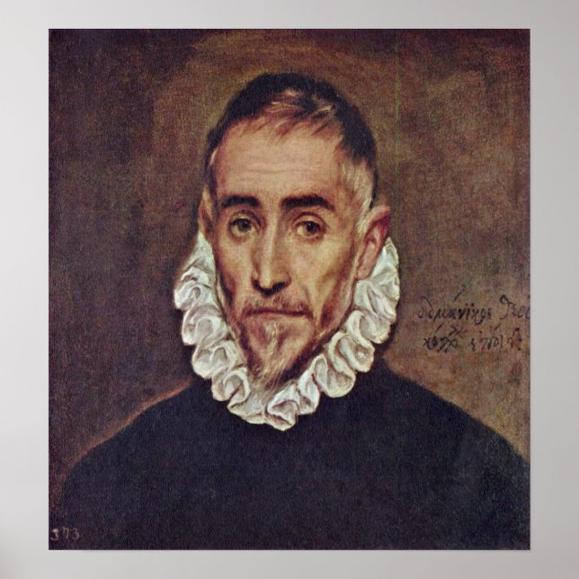 Poster El Greco - Retrato de um cavalheiro (Frente)