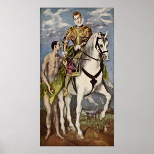 Pôster El Greco - St Martin e o mendigo