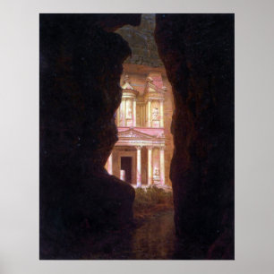 Poster El Khasne, Petra, por Frederic Edwin Church