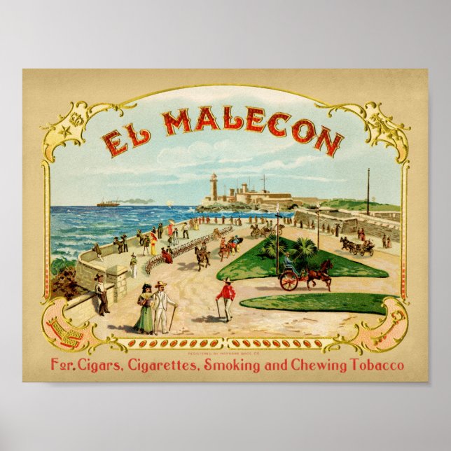 Poster El Macedon Vintage Cigar Box (Frente)
