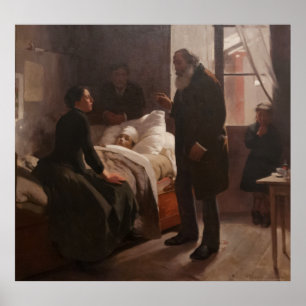 Pôster EL Niño Enfermo por Arturo Michelena 1886