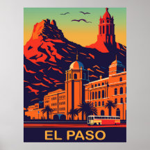 El Paso, Texas, Pôr do Sol Sobre as Montanhas, Via