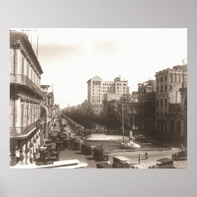 Poster El Prado de La Habana Foto Antígua, de 1920 (Frente)
