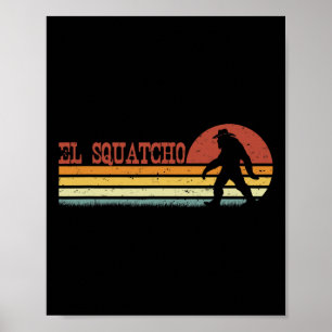 Poster El Squatcho - Listras Divertidas de Estilo Retro P