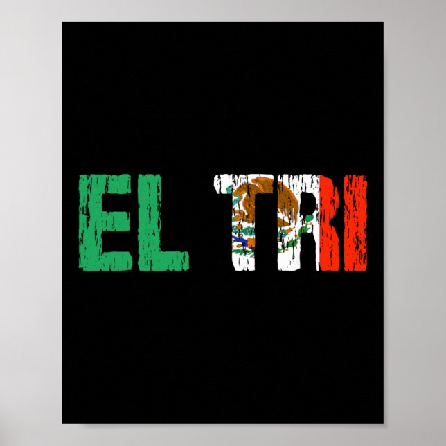 Poster El Tri México Fã de Futebol Camisa da Gi Bandeira  (Frente)