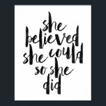 Poster Ela Acreditava Que Conseguiria Então Ela Fez<br><div class="desc">Ela Acreditava Que Conseguiria Então Ela Fez</div>