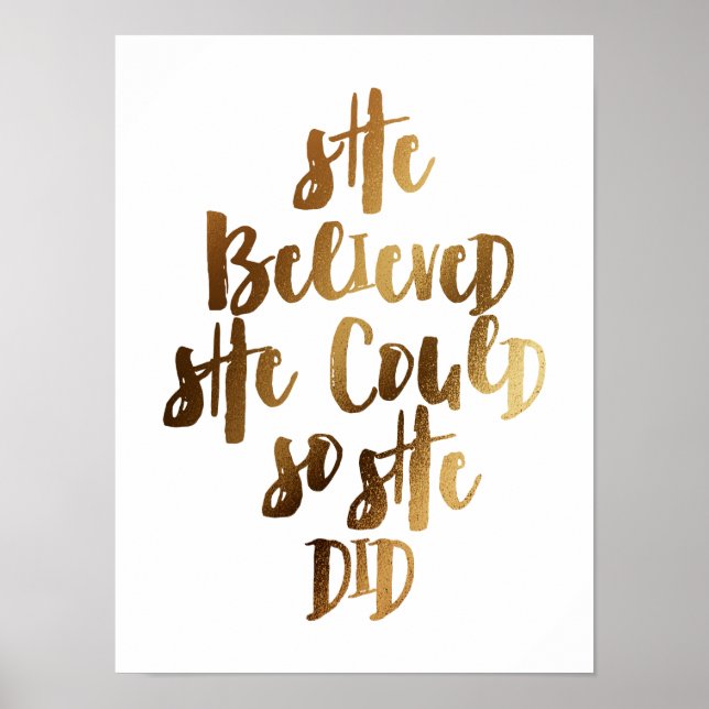 Poster Ela acreditava que podia. (Frente)