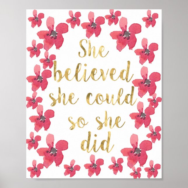 Poster Ela Acreditava Que Podia, Enfermeira Decor. (Frente)