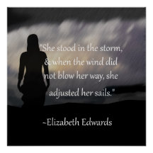 Ela Ajustou Seu Poster De Sq Inspiracional De Vela