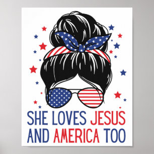 Poster Ela Ama Jesus E América No Dia 4 De Julho Ch