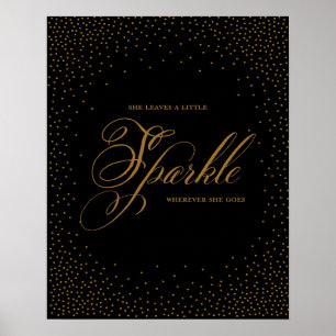 Pôster Ela deixa um pouco de brilho - Canvas premiada