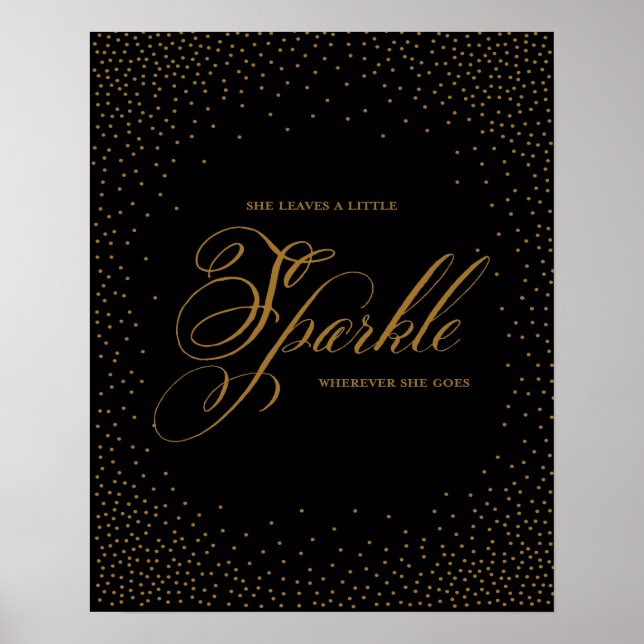 Pôster Ela deixa um pouco de brilho - Canvas premiada (Frente)