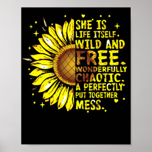 Poster Ela É A Própria Vida Selvagem E Livre Maravilhosam