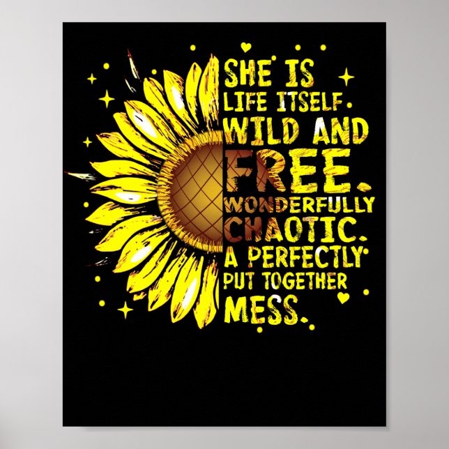 Poster Ela É A Própria Vida Selvagem E Livre Maravilhosam (Frente)