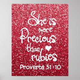 Poster Ela É Mais Precioso Do Que O Rubis Proverbs Glitte