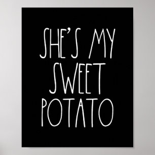 Poster Ela é Minha Batata Doce Eu Yam Conjunto Casais Tha