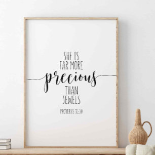 Poster Ela É Muito Mais Precioso Do Que, Provérbios 31: