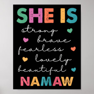 Poster Ela É Namaw Religerian Acredita Versos Christian M