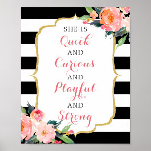 Poster Ela é rápida, curiosa, divertida e forte