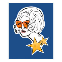 Ela é um Estilo Retro Estrela