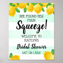 Poster Ela Encontrou Seu Amado Limão Festa de Noivado