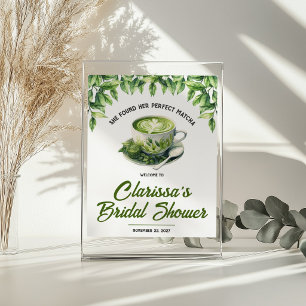 Poster Ela Encontrou seu Chá de Noiva de Matcha Perfeito 