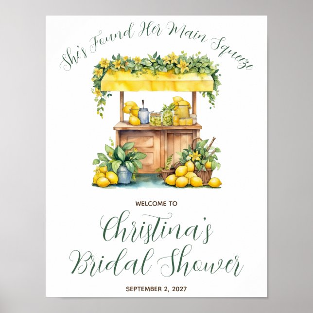 Poster Ela encontrou seu Encontro de Noivado Chá de Noiva (Frente)