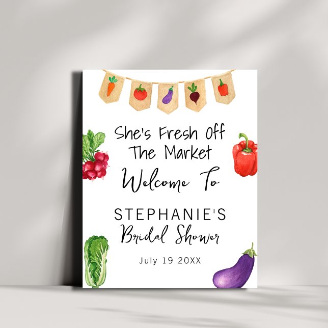 Poster Ela está fresca do mercado, Chá de panela bem-vind (Criador carregado)