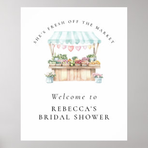 Poster Ela está nova no mercado Chá de panela Bem-vindo