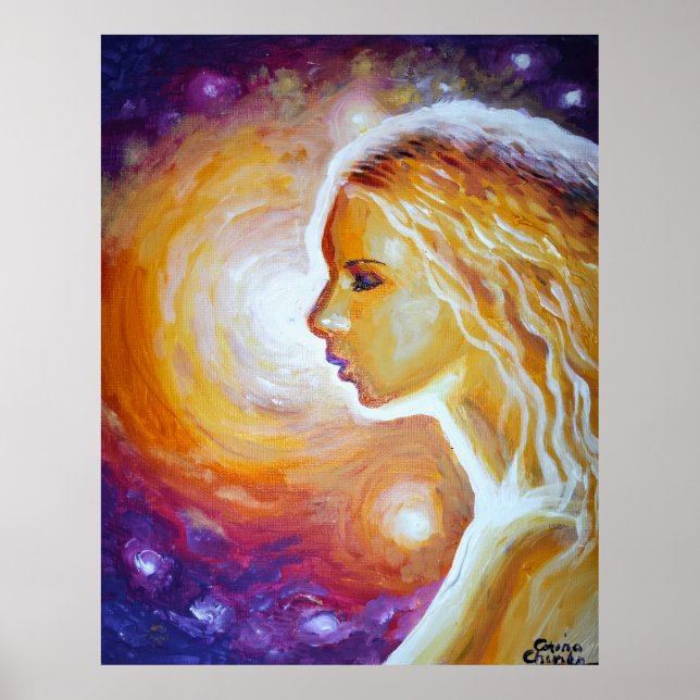 Poster Ela está observando as estrelas (Frente)