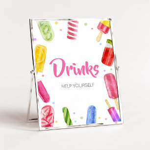 Poster Ela está pronta para beber Pop Chá de fraldas