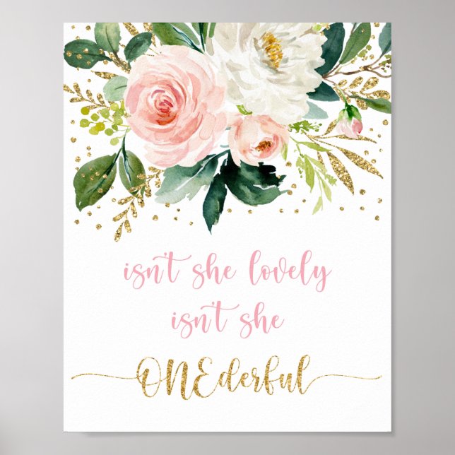 Poster Ela não é o primeiro aniversário de Boho Floral? (Frente)