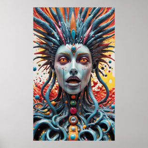 Poster Ela Pegou Alguém Esfregando Seu Botão De Pânico