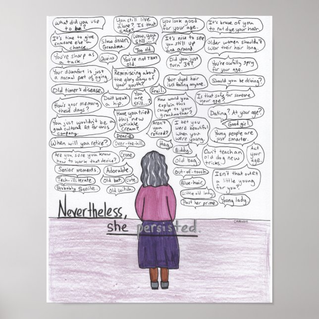 Pôster Ela Persiste (Ageismo) 11x14 (Frente)