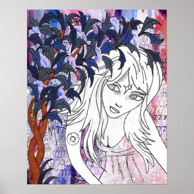 Poster Ela que atravessa o espaço por Meghan Oona (Frente)