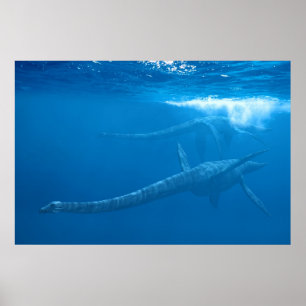 Poster Elasmosaurus: Série antiga dos monstro de mar