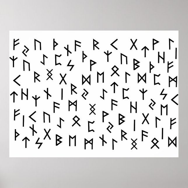 Poster Elder futhark runes (Frente)